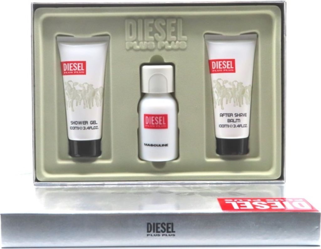 Diesel Plus Plus Masculine Geschenkset 75ml EDT + 100ml SG + 100ml ASB