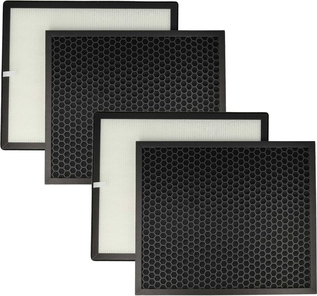 vhbw 4-teiliges Filter-Set kompatibel mit Levoit LV-PUR131, LV-PUR131S, LV-PUR13 Luftreiniger - HEPA-Filter, Aktivkohlefilter