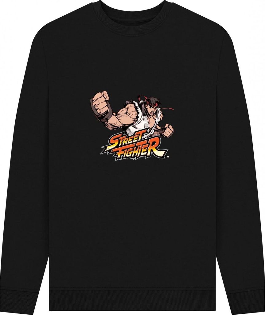 Street Fighter - Sweatshirt für Herren/Damen Uni PN1508 (XL) (Schwarz)