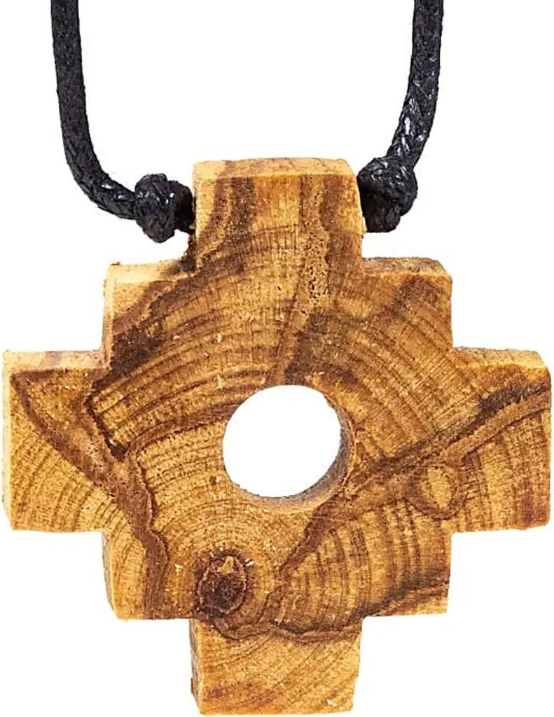 Palo Santo Halskette Chakana Inka Kreuz -- 4 cm
