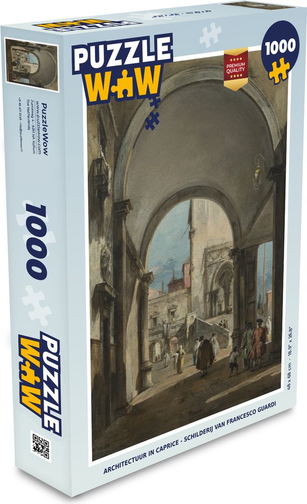 MuchoWow Puzzle 1000 Teile Architektur in Caprice - Gemälde von Francesco Guardi - Spielzeug - Alt und Jung - Spiele - Puzzeln