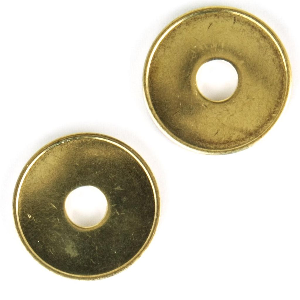 Wertmarke 22mm x 2,3mm, gelocht, glänzend, Messing Token, VE=100