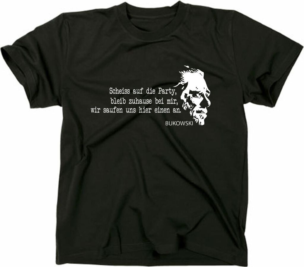 Styletex23 T-Shirt #2 Charles Bukowski BUK, Schwarz, XXL