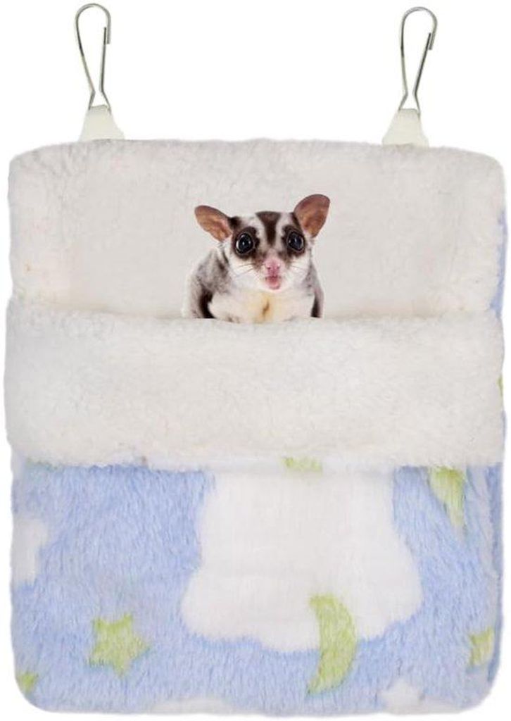 Kleine dieren winterbed, hamster slaapzak, hangende kooi, pluche nest voor cavia's en eekhoorns