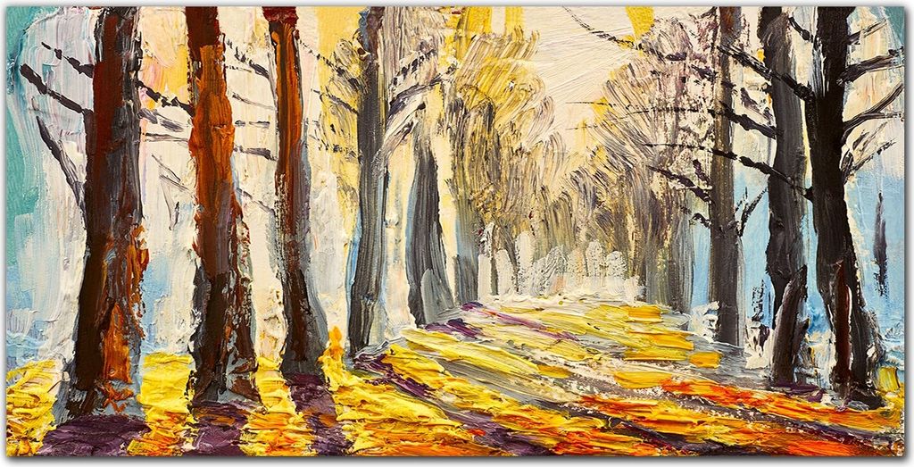 Coloray - Bild aus Glas - Glasbilder - 100 x 50 cm - Glasblock mit Bild Gehärtetes Glas Wohnzimmer Küche Dekoration Wanddekoration - Gemälde Wal...