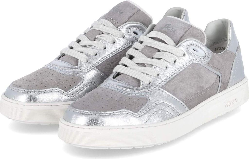 Sioux 41216 MAITES-001, Sneaker in Grau/ Silber/ metallic für Damen, Größe 40