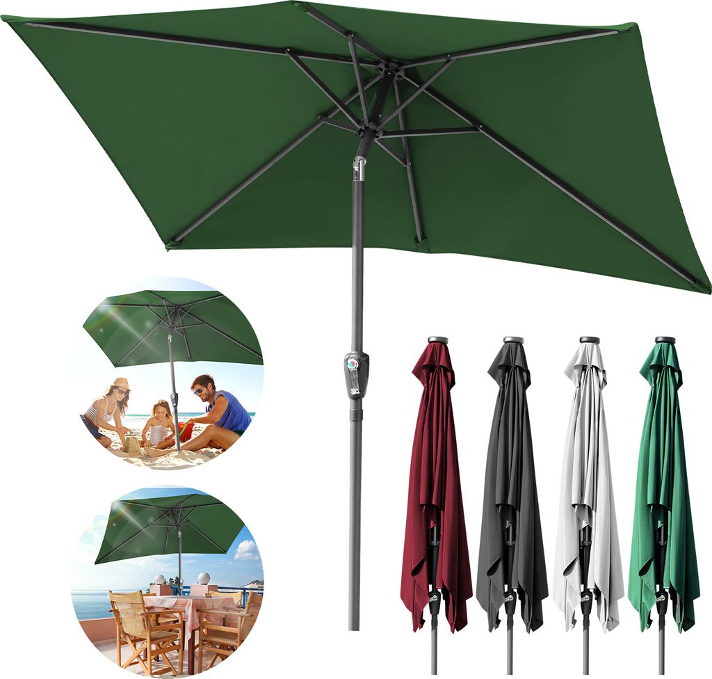 Ombrellone Clanmacy rettangolare per balcone Ø210x140cm Immagine del prodotto 