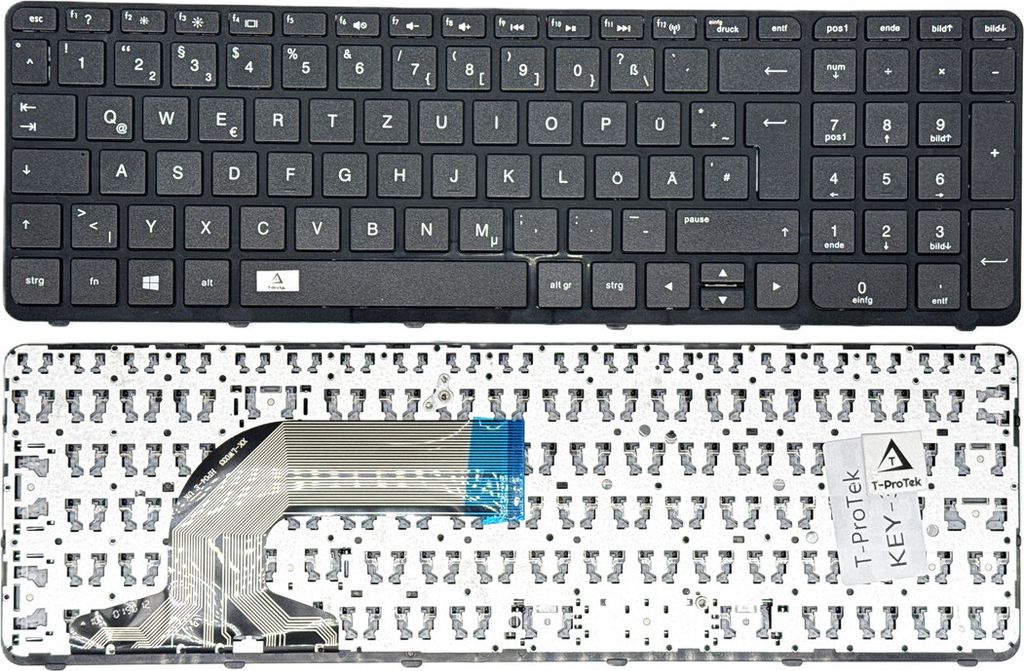 DE - Tastatur mit Rahmen kompatibel für HP Pavilion 15-e028us 15-N270SG 15-N007sg 15-n012sg