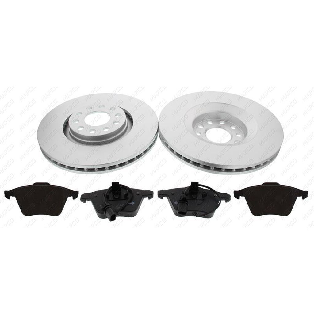 Mapco Bremsscheiben+Bremsbelaege (Bremsensatz) Vorderachse AUDI A4 Avant (8D5,B5),A4 Avant (8ED,B7),A4 Cabriolet