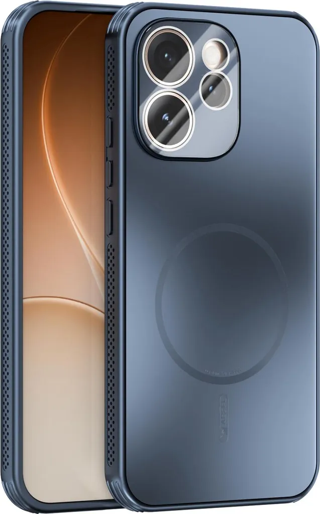 Custodia Per Oppo Find X5 Con Anello Girevole 360° E Supporto Magnetico Auto - Cover Antiurto TPU E PC Blu