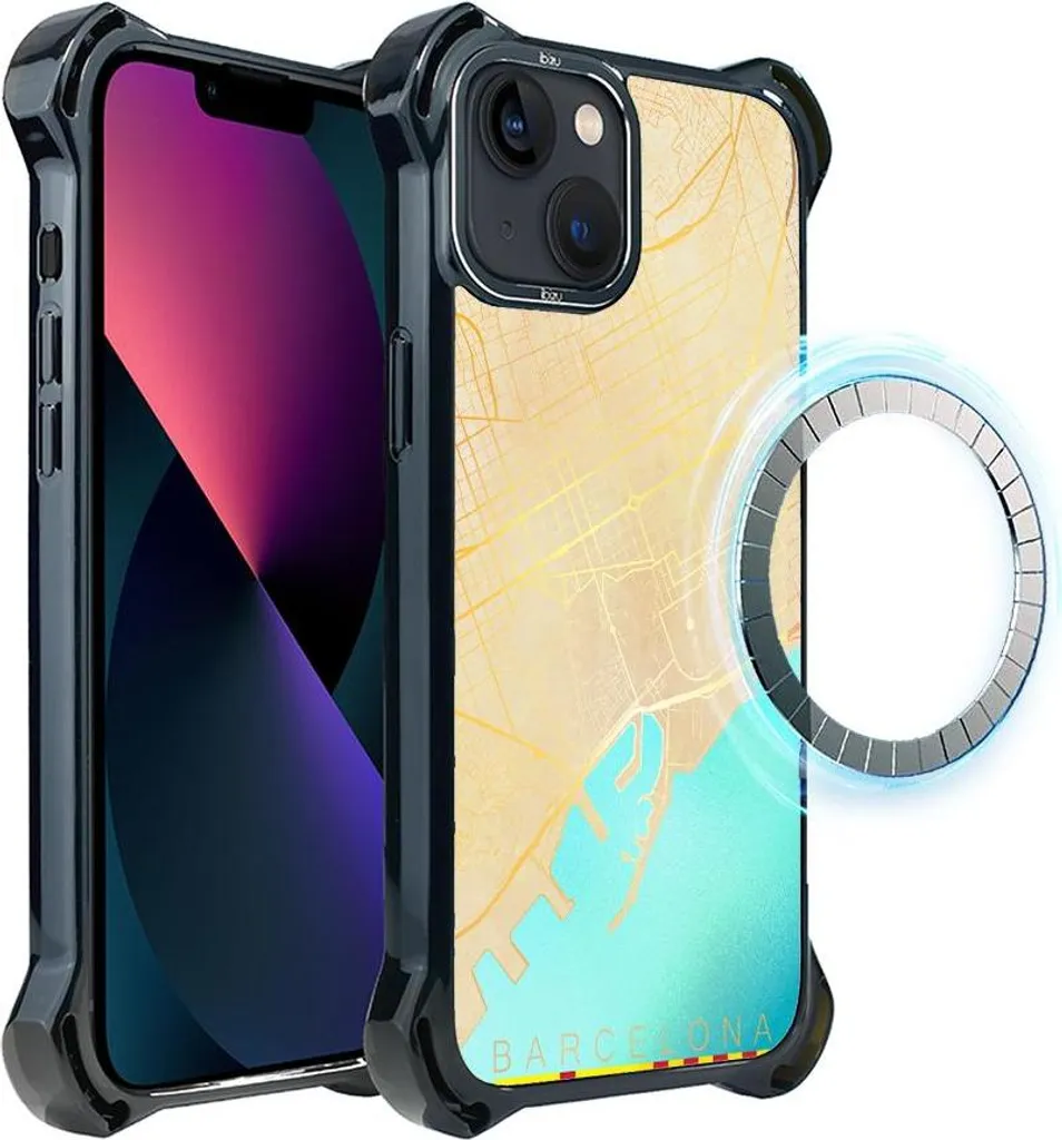 Housse iPhone 13 MagSafe Voyage Barcelone IBIZU DropGuard Ultra
