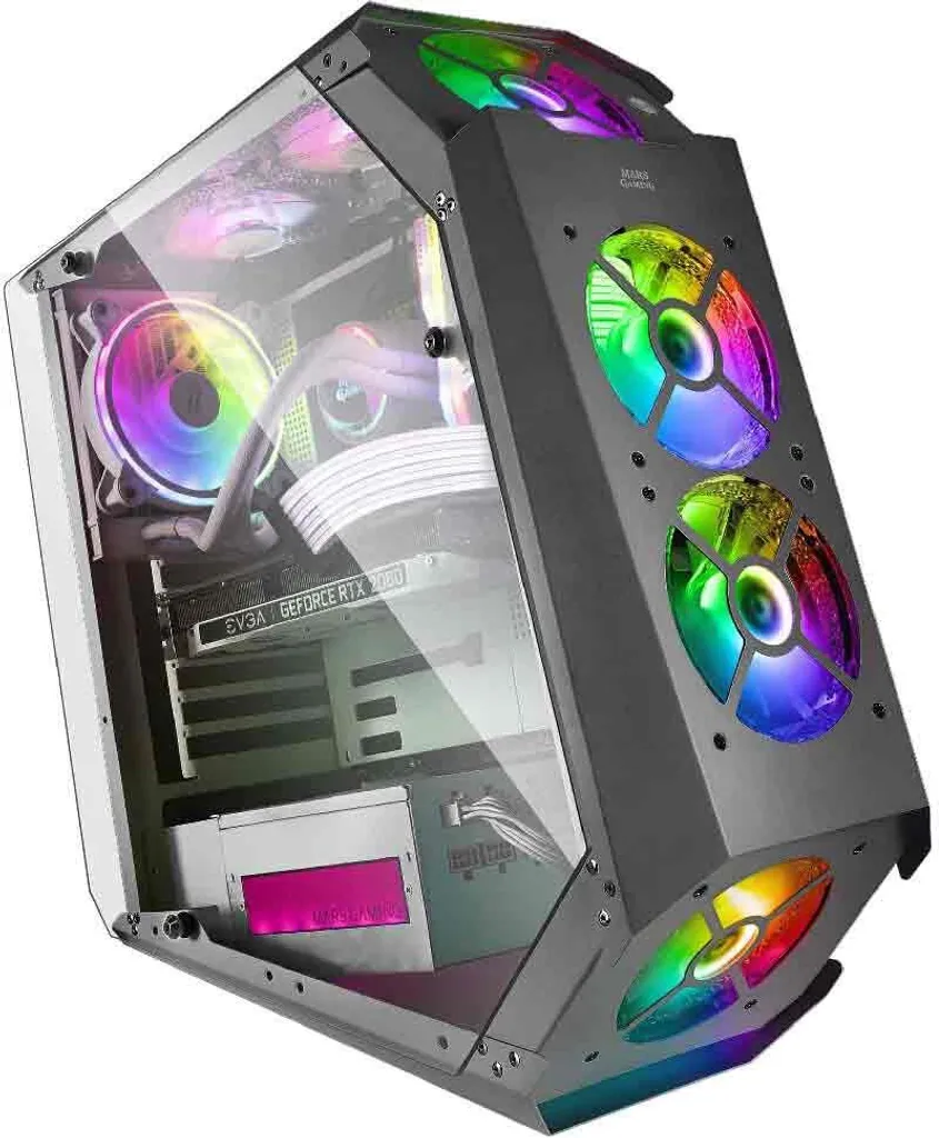 Boîtier PC Gaming MC51 Mars Gaming Noir pour Montage Setup Streaming - 5