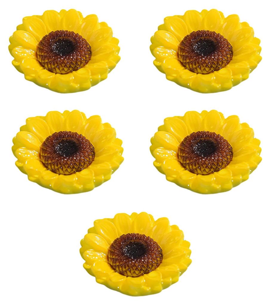 Mini-Kunstblumen aus Harz, 3D-realistische Rosen, Sonnenblumen und Kamelien für Aquarien, schwimmende Dekorationen, DIY-Haarnadeln, Kühlschrankma...