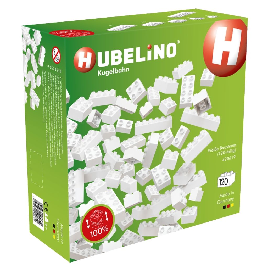 Klocki konstrukcyjne Hubelino białe 120T Zdjęcie produktu 