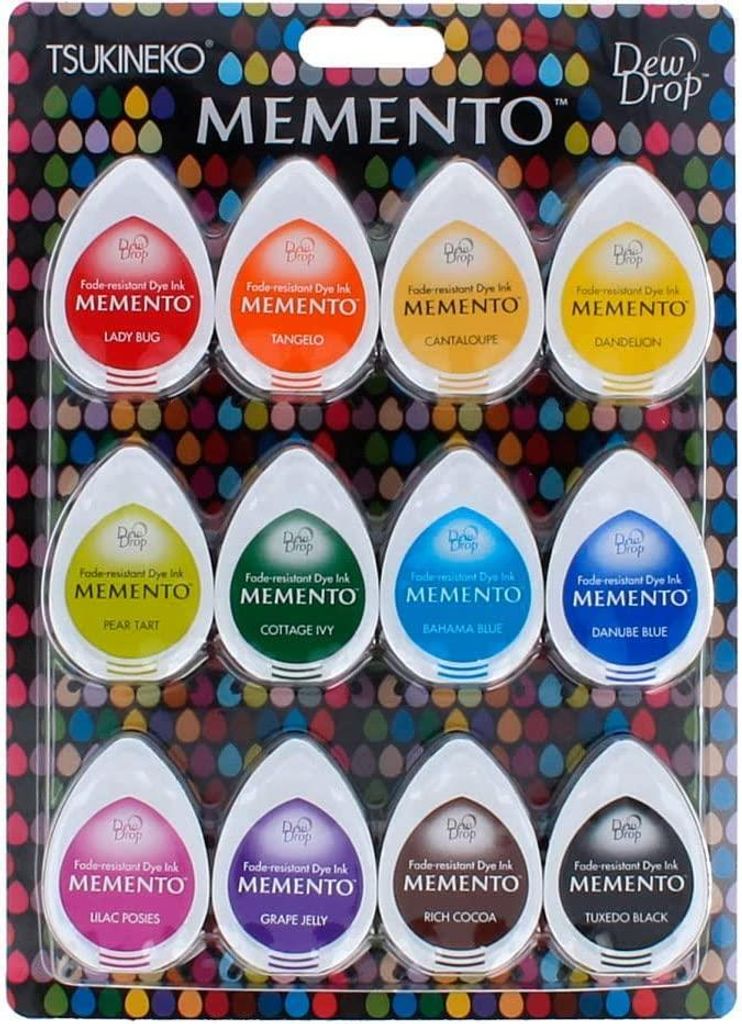Tsukineko Memento Dew Drops Stempelkissen  12er Set - Gum Produktbild 