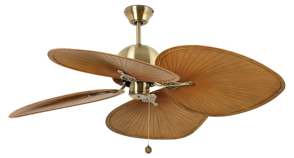 Deckenventilator mit Zugschnur Cuba Gold 132 cm Produktbild 