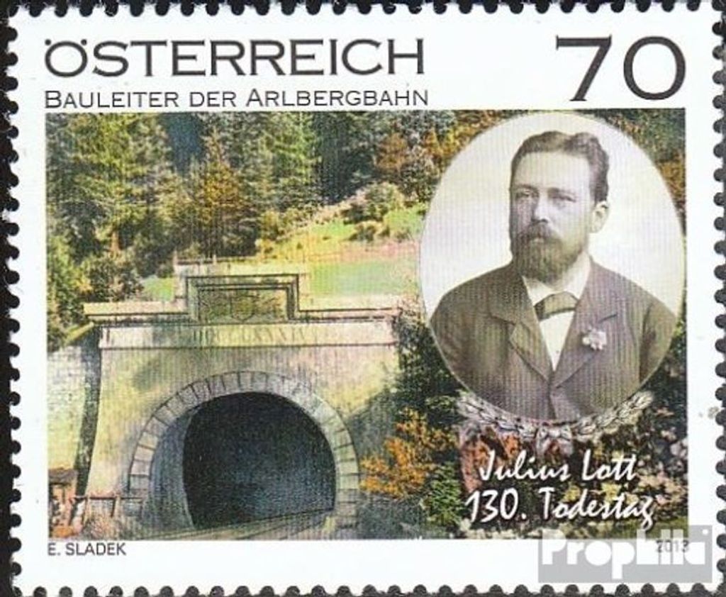 Briefmarken Österreich 2013 Mi 3064 (kompl.Ausg.) postfrisch Lott - Arlbergbahn