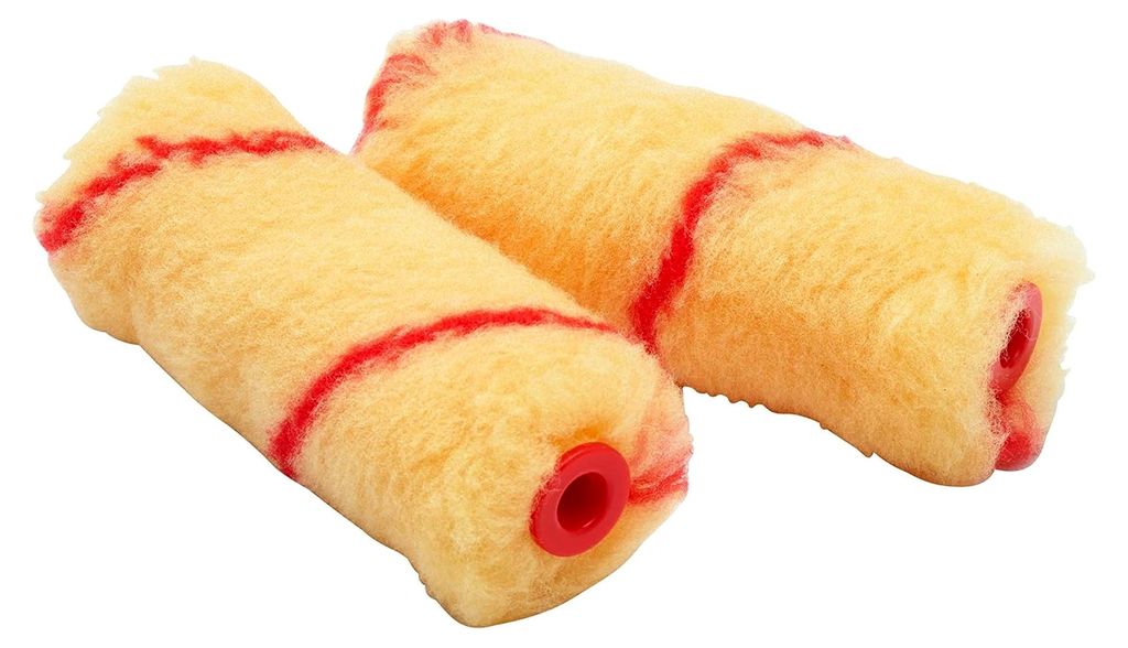 2er-Packung gewebte langflorige 100-mm-Mini-Farbrollen für ein glattes Finish beim Malen mit Dispersionsfarben an Innenwänden und Decken