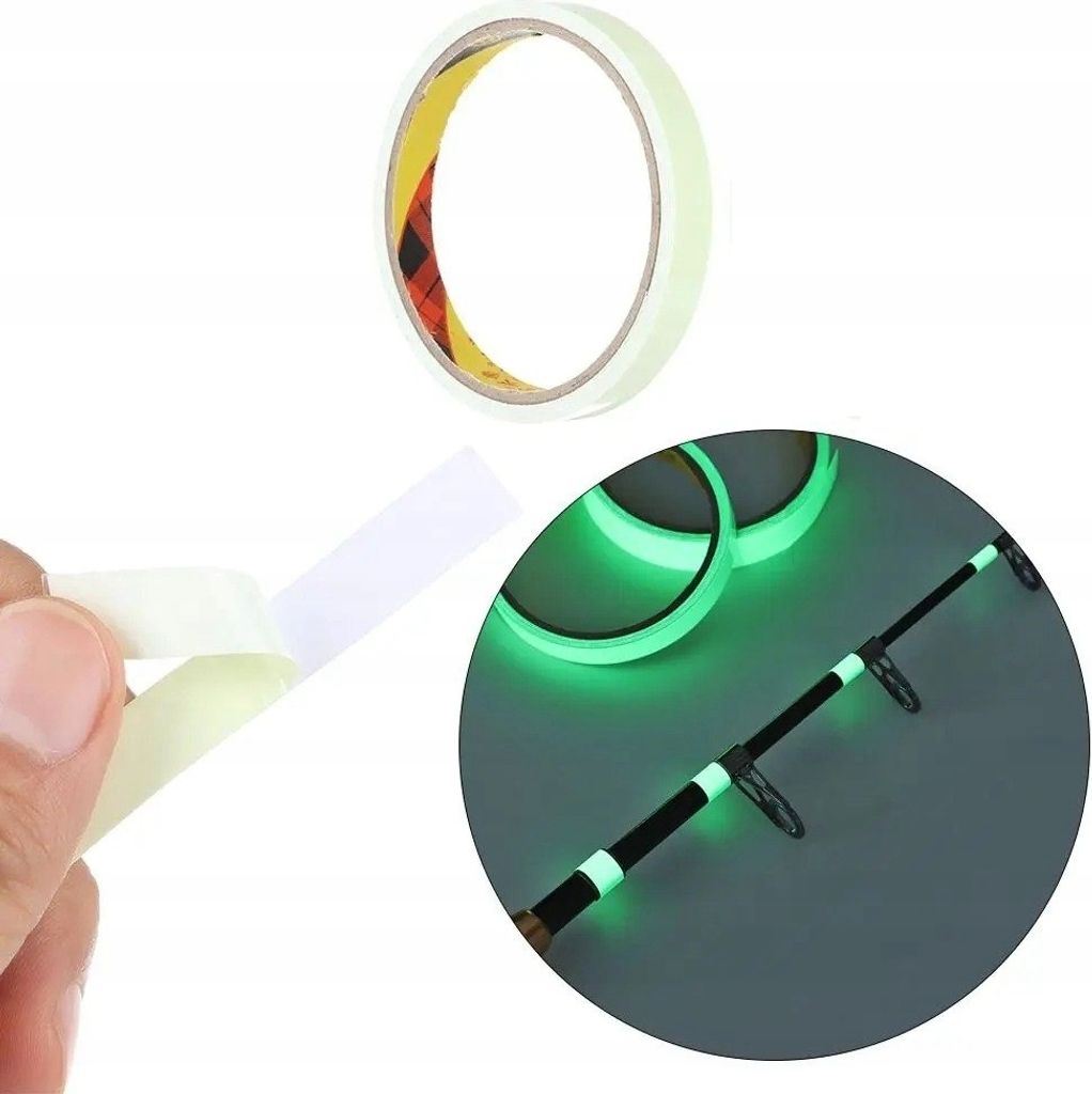 Im Dunkeln leuchtendes Rutenband, leistungsstarker Bissanzeiger, 1 m, für das Nachtangeln