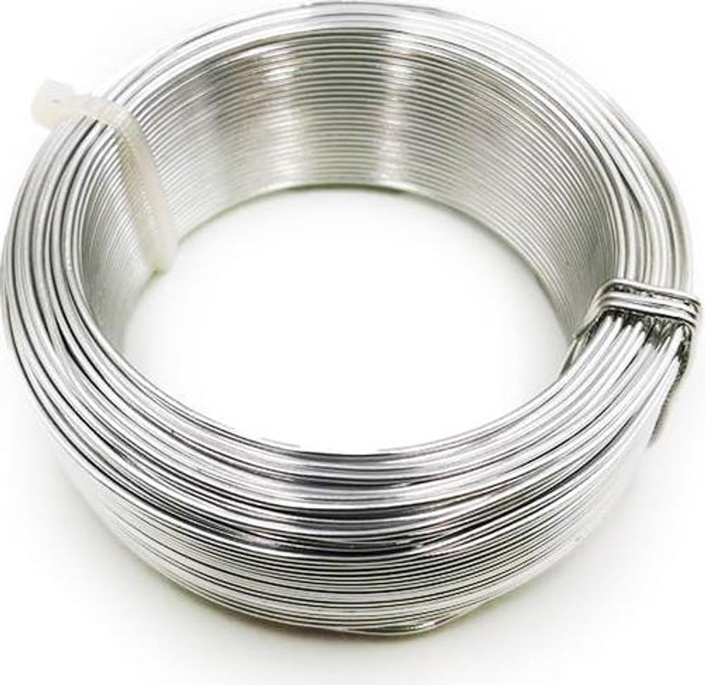 Floristischer Draht - Kleiner Ring - 1 mm x 50 m - Silber