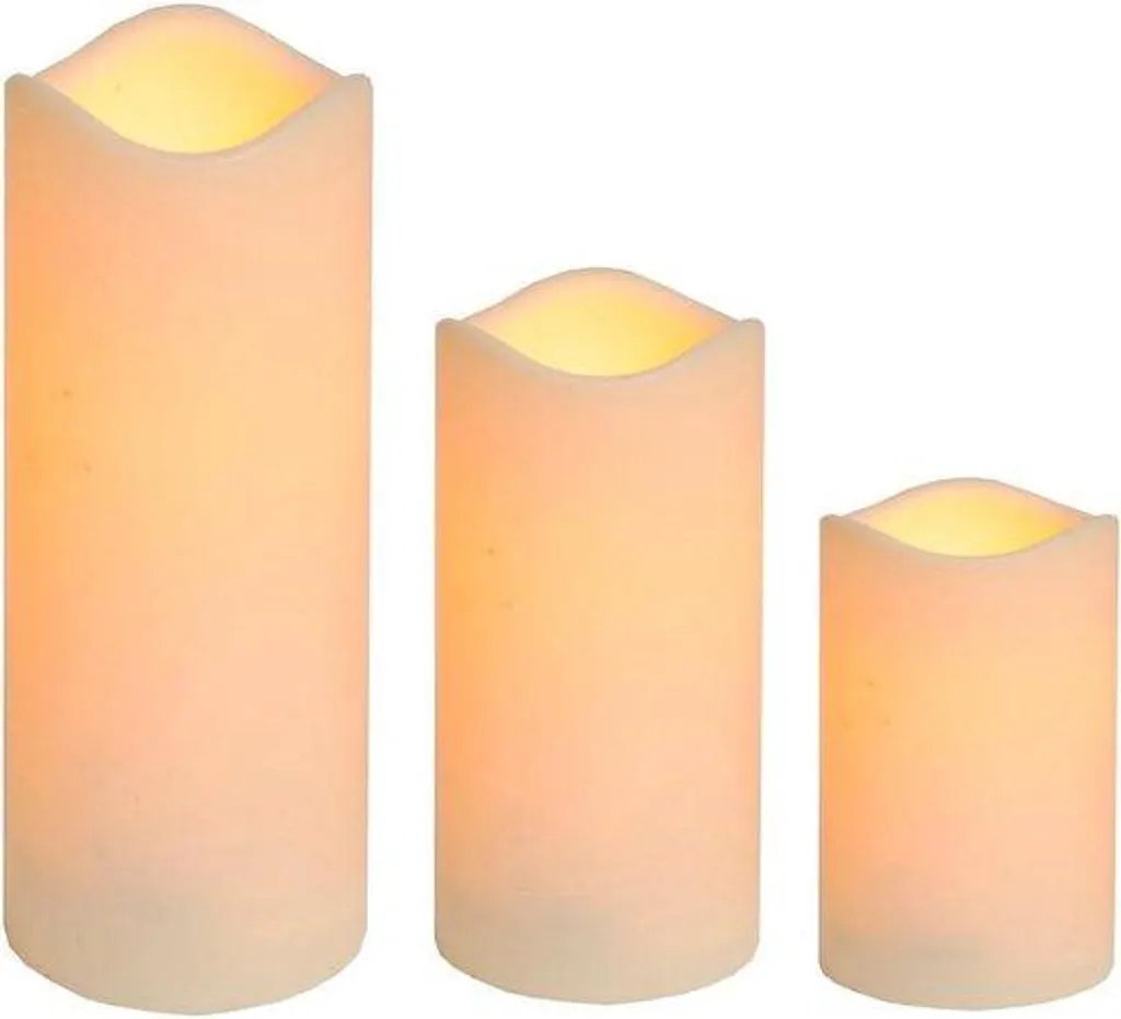 Bougies LED d'extérieur avec minuterie et flamme oscillante réaliste