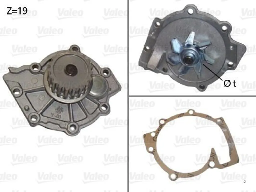 Pompe à eau de refroidissement Valeo 506854 pour moteurs Volvo S80 V90