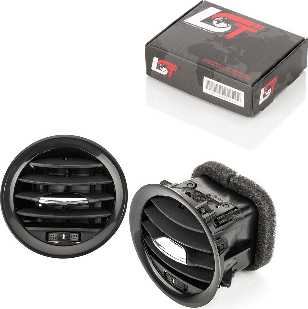 2x Lüftungsgitter Luftdüse Entlüftung schwarz Chrom für Vauxhall Opel Adam Corsa