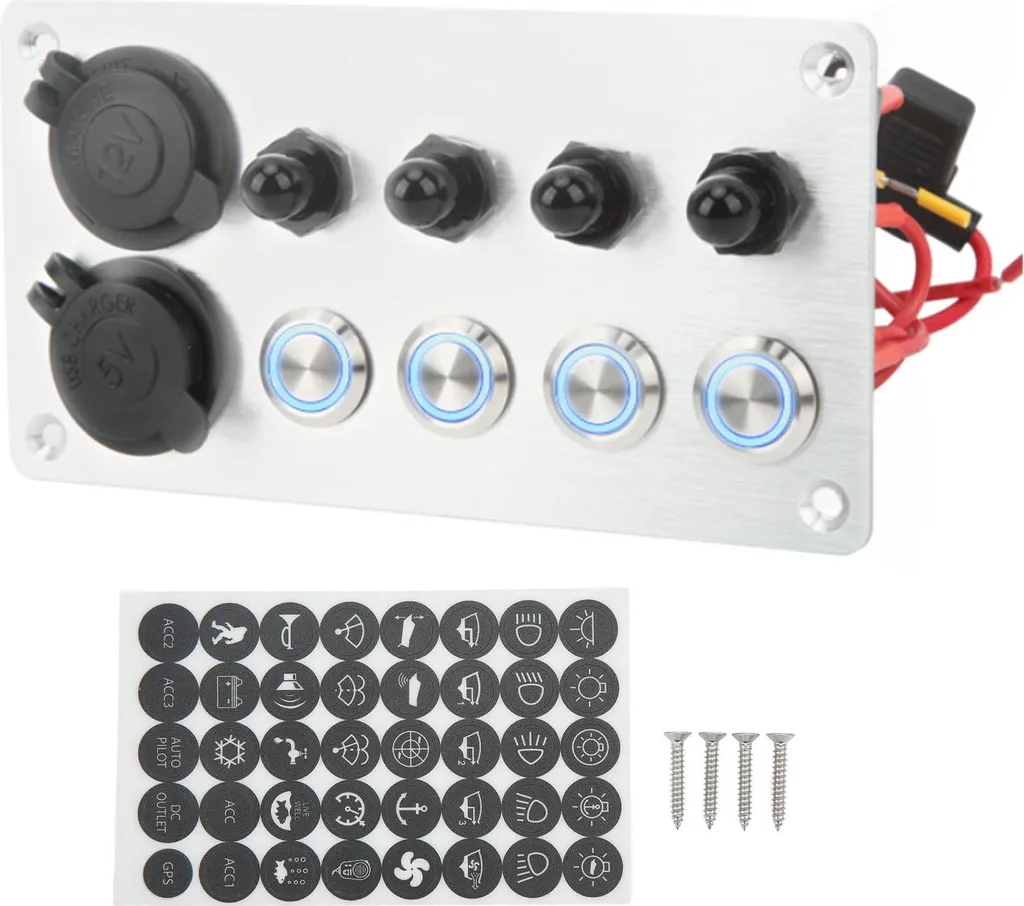 Tableau de commande électrique 12V avec double USB pour van aménagé - 3