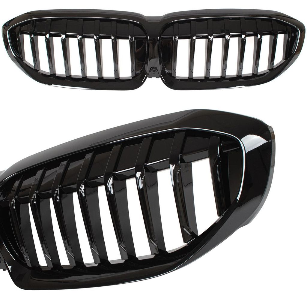Kühlergrill Sportgrill Grill Schwarz Glanz für BMW 3 G20 G21 ab 2018-2022 – Produktansicht