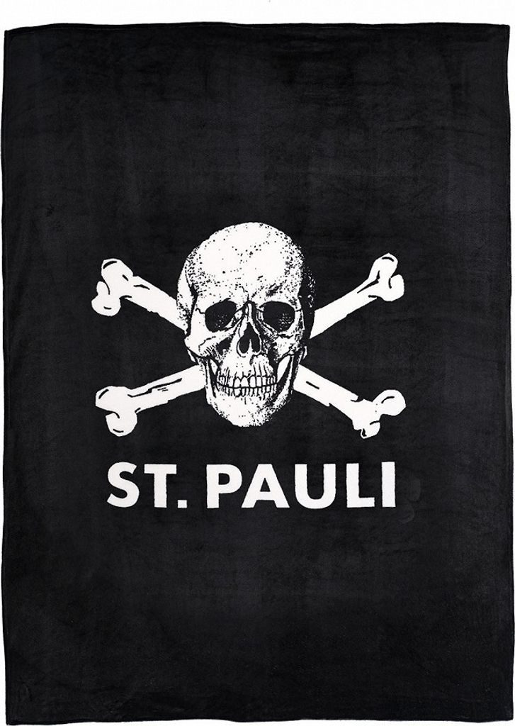 FC St. Pauli Fleecedecke Totenkopf, Offizieller Fanartikel, Produktbild 