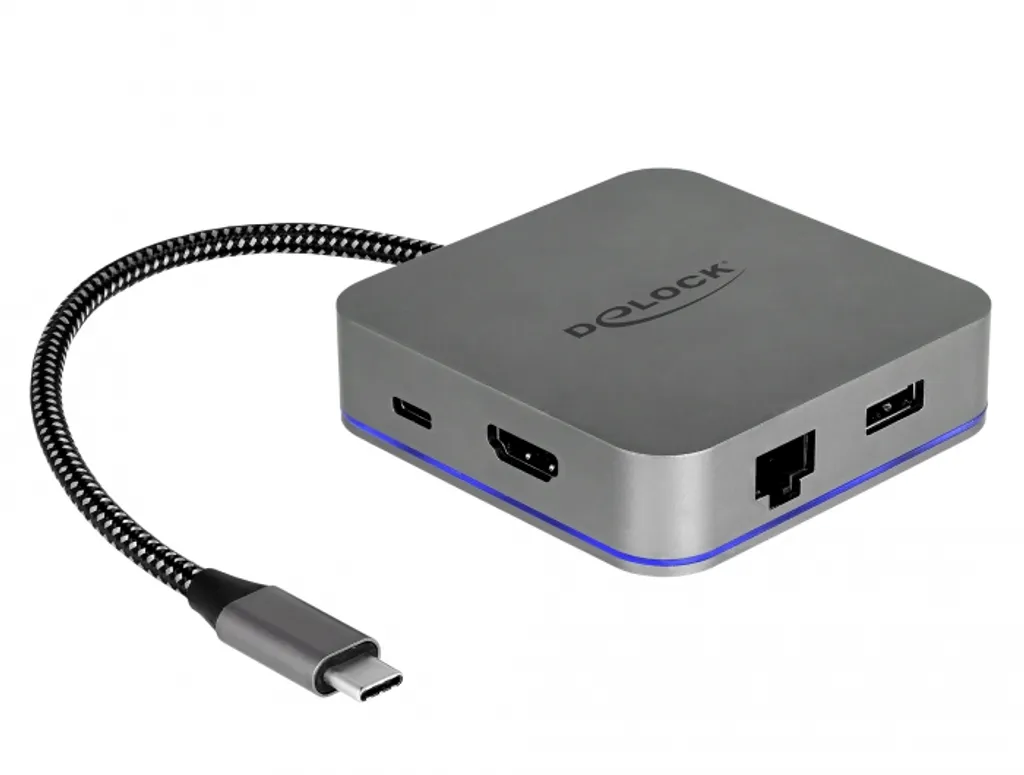 Adaptateur DeLOCK 87742 USB-C vers HDMI 4K avec Hub USB et Charge PD 3.0