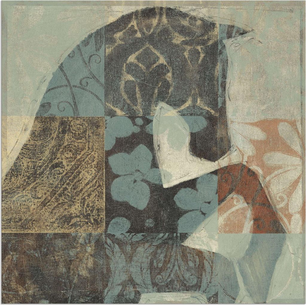 ARTland Wandbild Alu für Innen & Outdoor Gemustertes Pferd II Größe: 70x70 cm