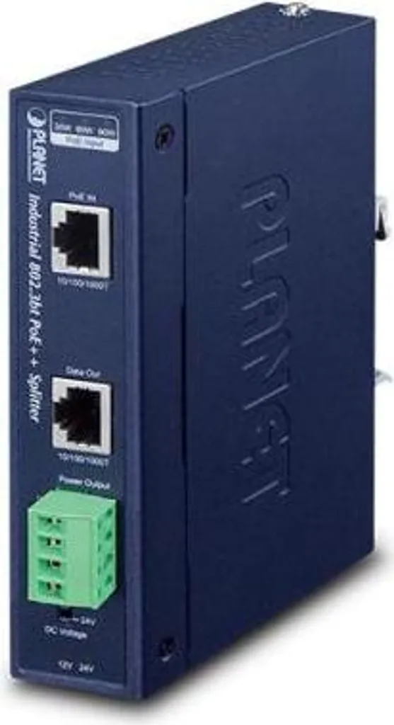 Planet IPOE-173S - Injecteur 60W PoE++ Gigabit IP30 Bleu en Métal Robuste