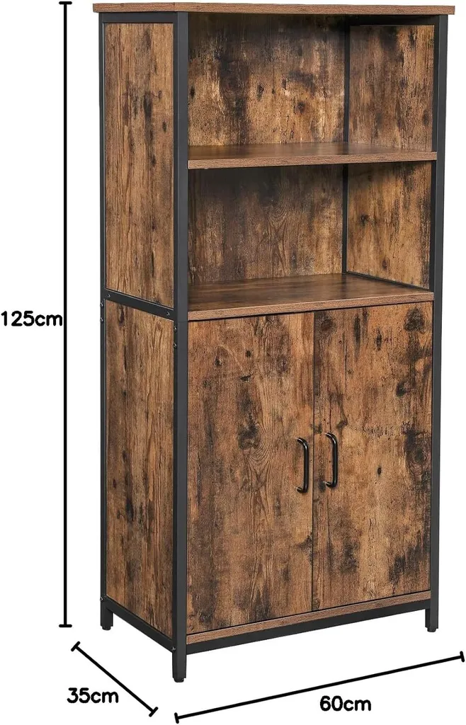 Étagère de Bureau Multifonctionnelle avec Compartiments et Rangement Bas - 4