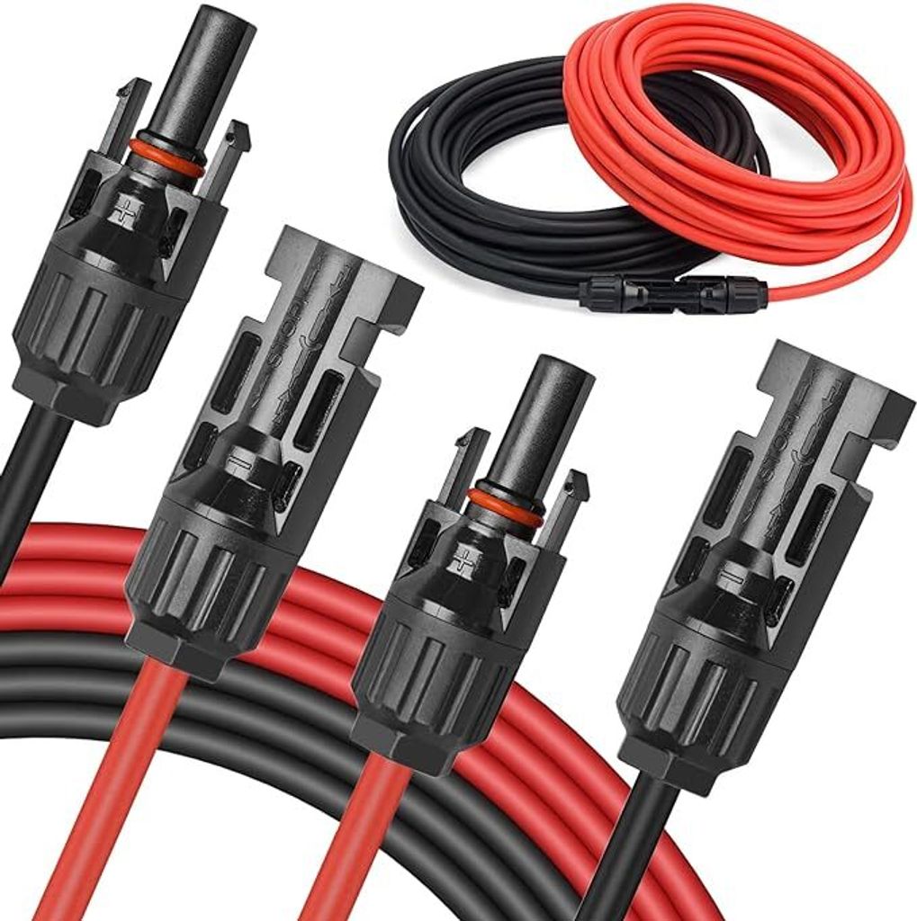 10M solární kabel prodlužovací kabel 6mm² červený + černý Obrázek produktu 