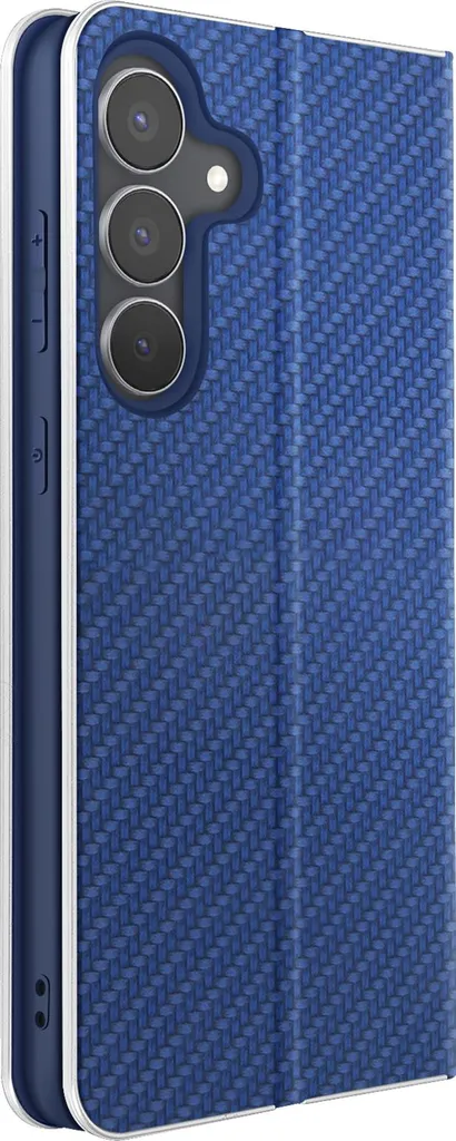Custodia Blu Carbon Look per Galaxy S25 FE Avizar - Stile e Sicurezza