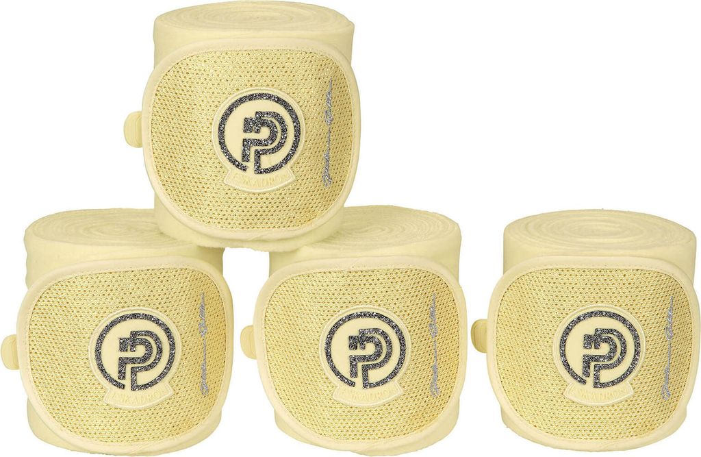 Eskadron Platinum Pure Bandagen " FLEECE GLITTER ", 4er Set Größe - Pony Farbe - sunflower