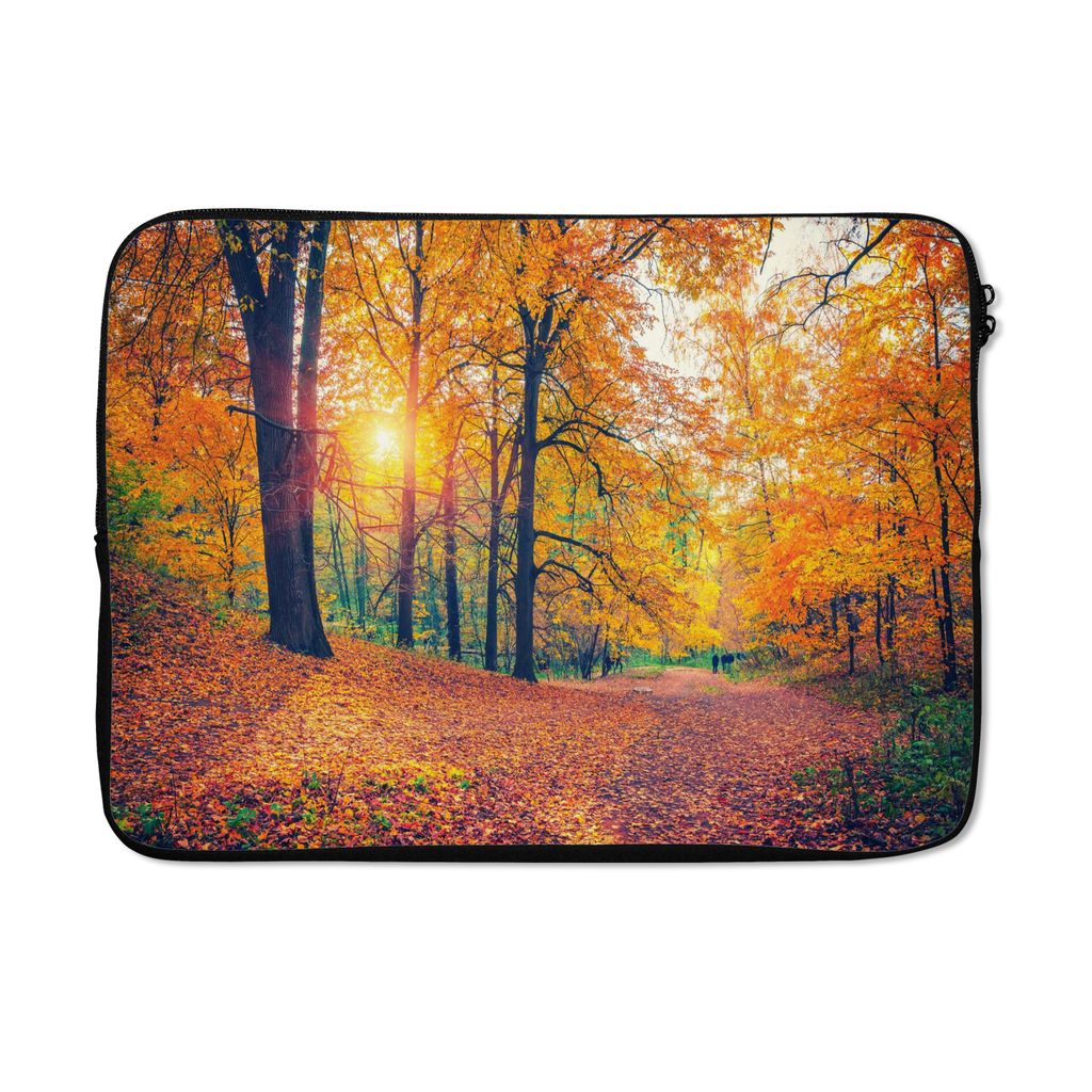 MuchoWow Laptop Hülle 13 Zoll Bäume - Herbst - Wald - Herbstliche Blätter Laptoptasche - Laptophülle - Sleeve - Rundumschutz