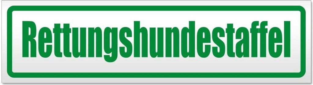 Kiwistar Rettungshundestaffel Magnetschild Schild magnetisch - 20cm Grün - Magnetfolie für Auto PKW Kfz