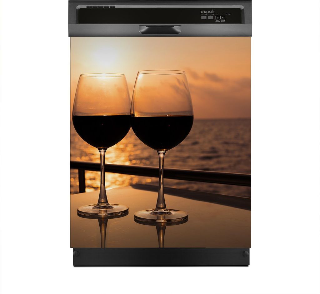 Aufkleber sticker 60x70 cm Dekorative folie Spülmaschine - Wein Glas