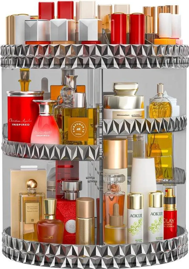 Organiseur maquillage rotatif 6 étages pour optimiser votre espace beauté