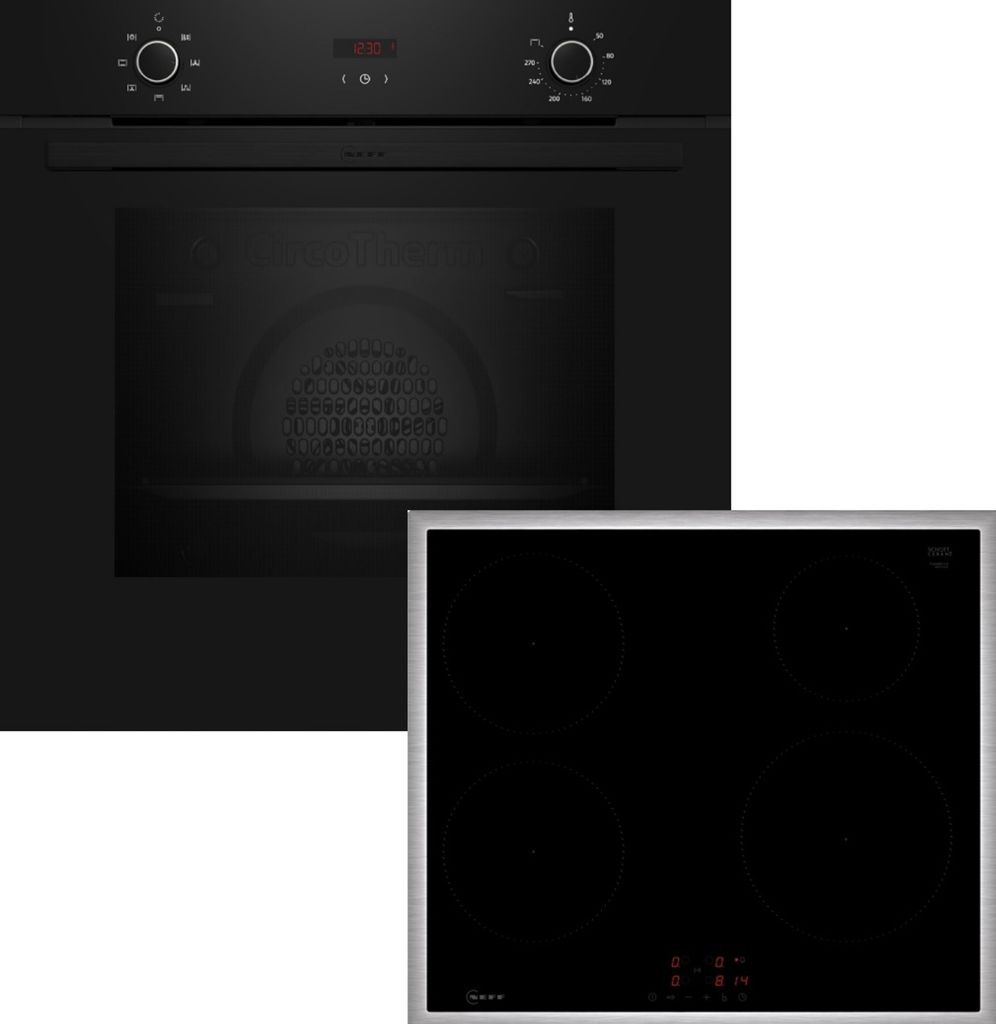Neff Backofen-Set, Einbau, B1CCC0AK3 + T46SBE1L0, Backofen, Induktionskochfeld, BX36IB0