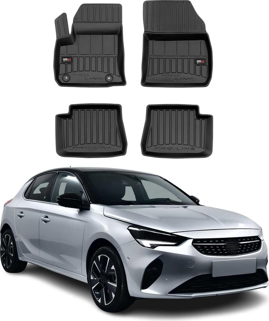 OMAC Gummi Fußmatten für Opel Corsa-e F 2019-2024 Premium TPE Automatten 4tlg