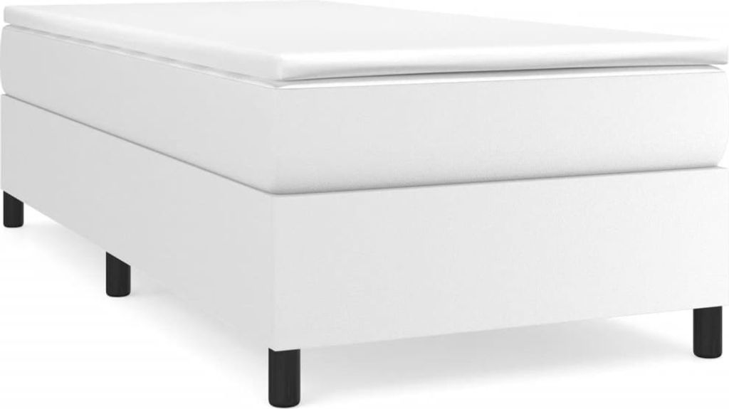 Boxspringbettgestell Weiß 90x190 cm Kunstleder