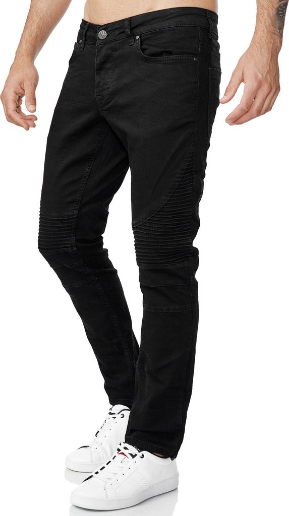 Tazzio 16525 - Jeans da Uomo, Stretch, Effetto Usato, Slim Fit - 29 / 32L