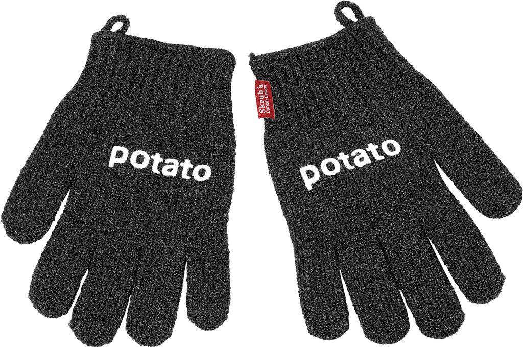SKRUBA Reinigungshandschuh Kartoffel schwarz Produktbild 