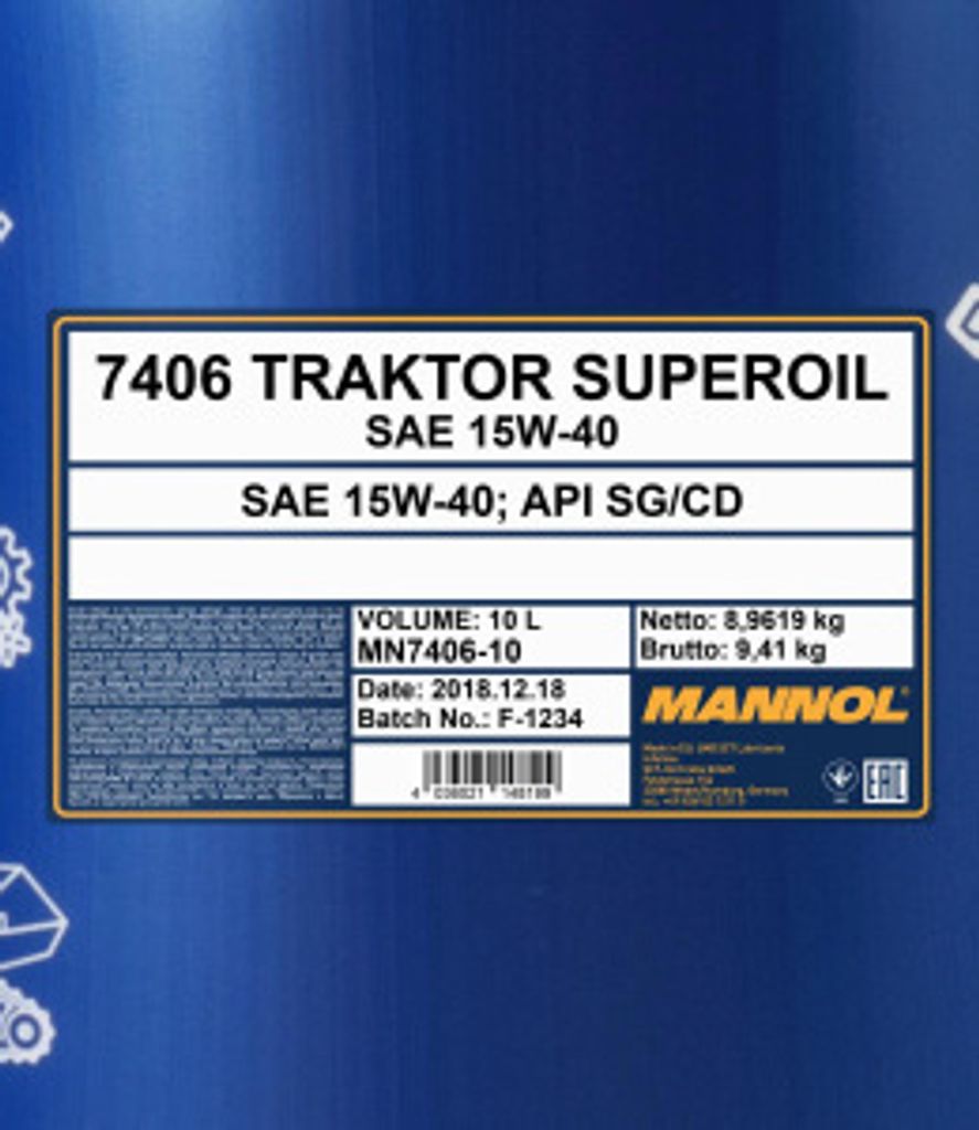 Mannol Traktor Superoil 15W-40 10 Liter