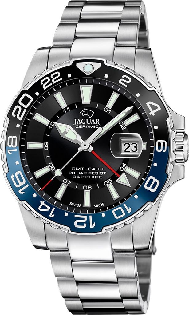 A product shot of a men's wristwatch.