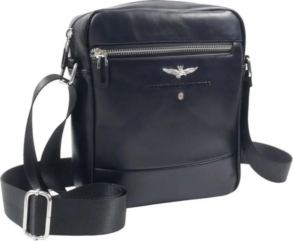 Sac à bandoulière Aeronautica Militare AM563NE en nylon noir technique