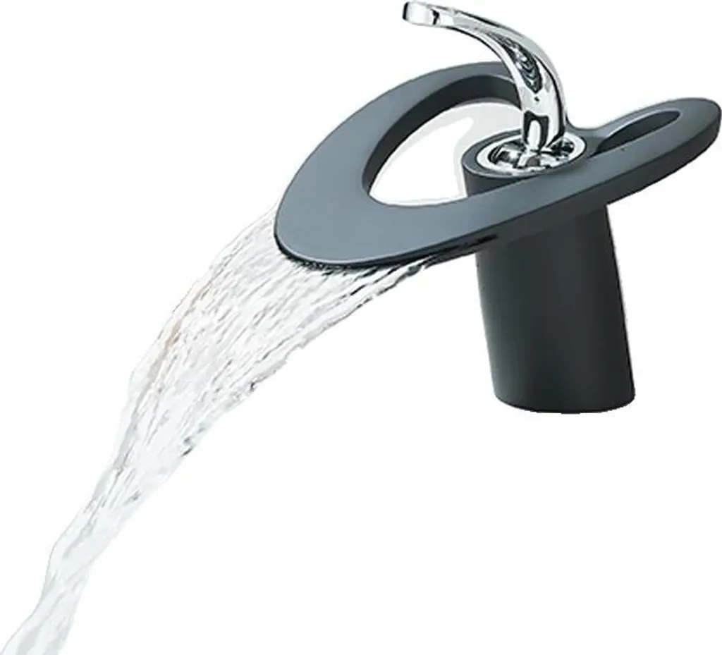 Miscelatore Lavabo a Soffitto Nero | Acciaio Inox Professionale